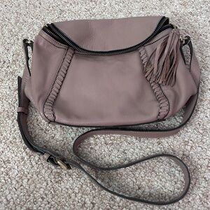 orYANY Mauve Leather Crossbody Bag